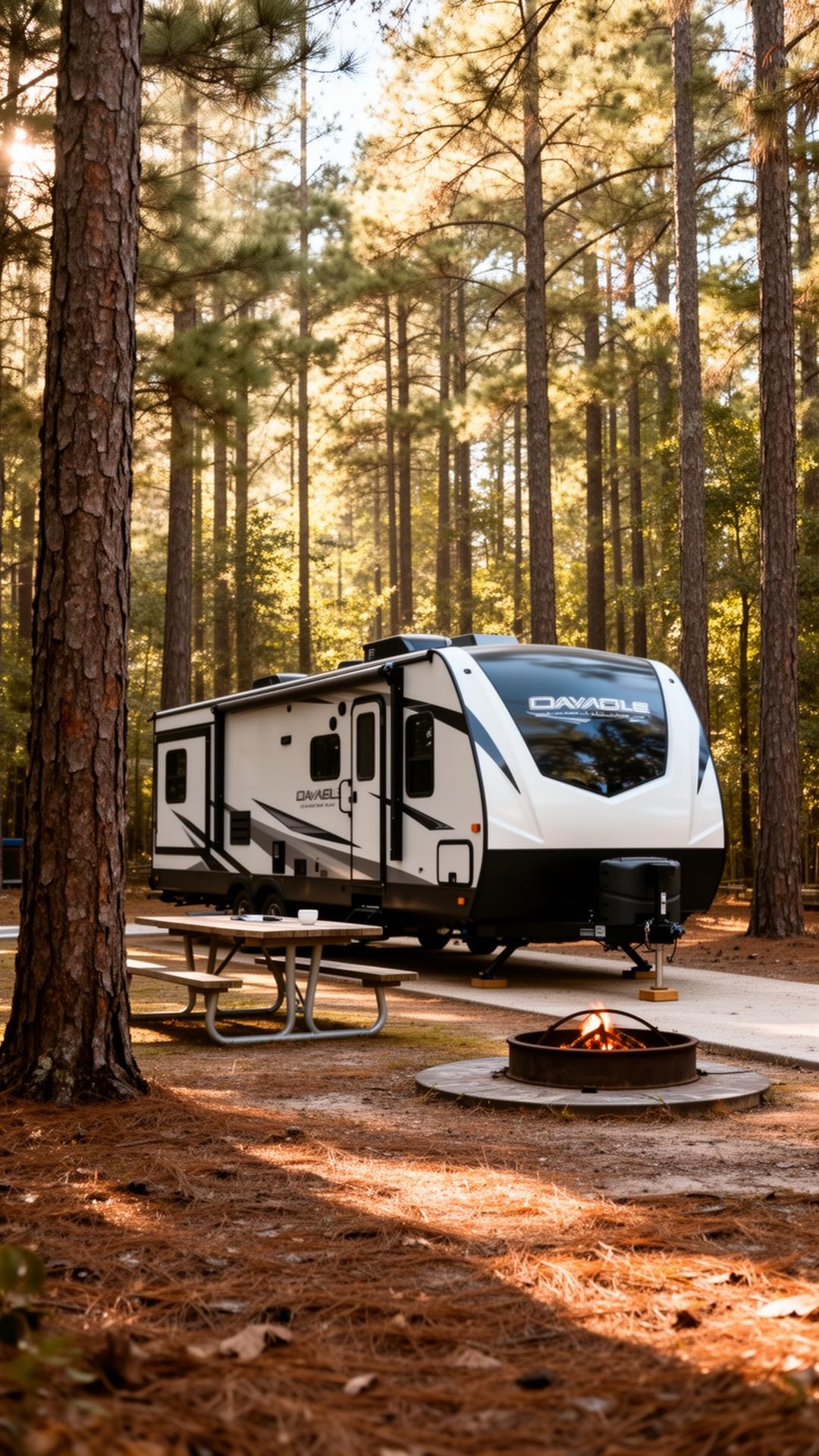 Full hookup RV site at Crankbait Cove